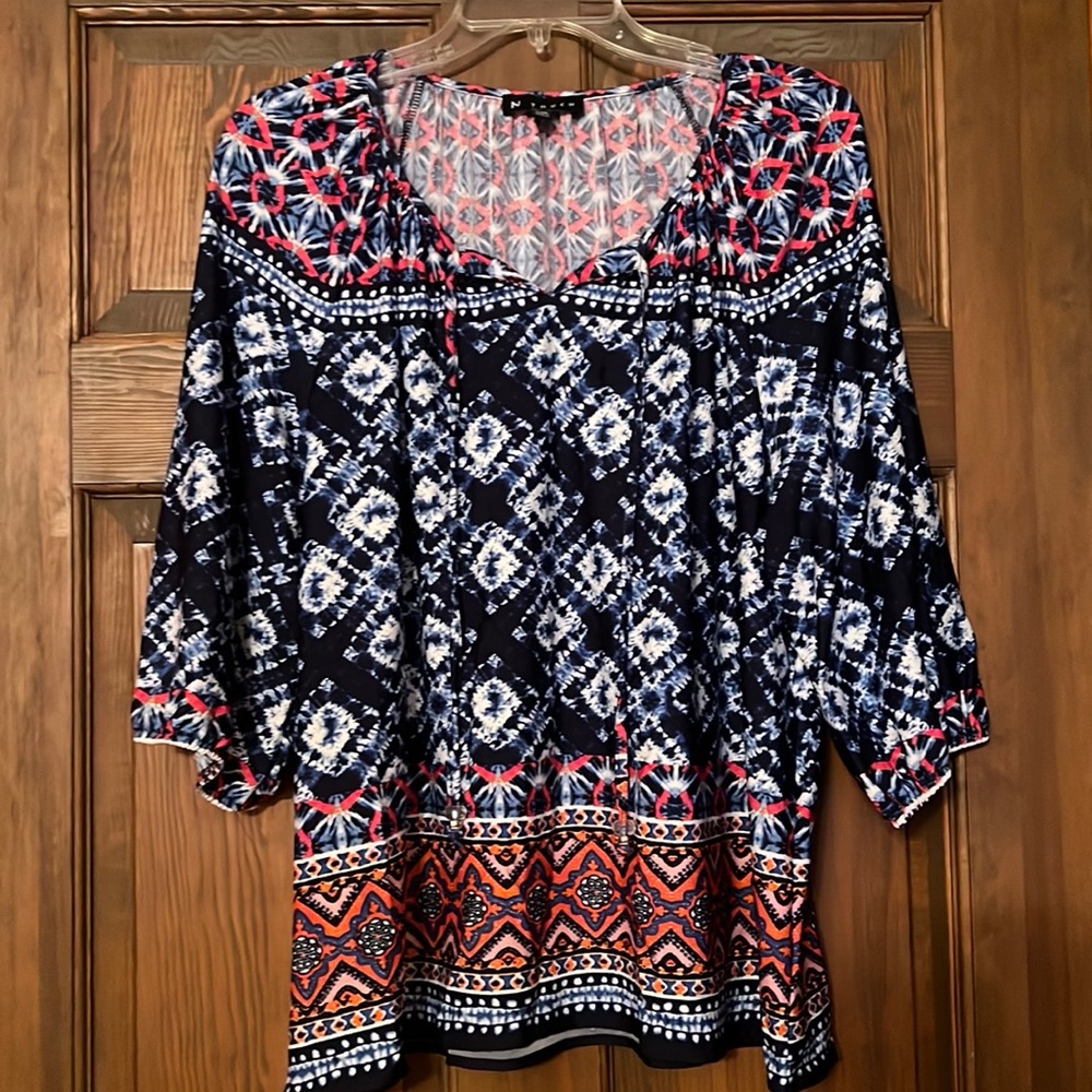 N touch pink and blue blouse size PXL